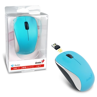 Genius NX-7000 Wireless Mouse Blue - 1200 DPI Ambidextrous Optical Genius NX-7000 Wireless Mouse Blue - 1200 DPI Ambidextrous Optical